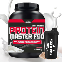 BWG / Muscle Line / Protein Master F90 Deluxe Proteinshake 3000g + Shaker !