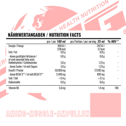 BWG Amino Muscle Complex Formula Ampoules, 100 x 25ml