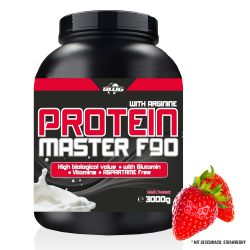 BWG/ MUSCLE LINE / Protein Master F90+ Arginin  / 3000g Dose  Geschmack: Strawberry Deluxe