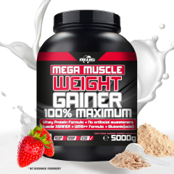 BWG Mega Muscle Weight Gainer - Strawberry (5000g)