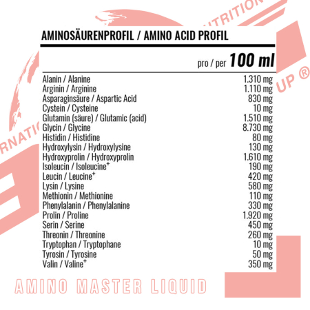 BWG Amino Master Amino Liquid mit Vitamin B6 (1000ml)